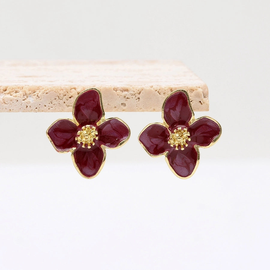 Lolita Enamel Flower Stud Earrings