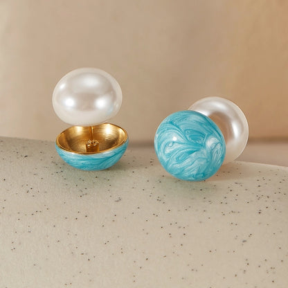 French Sea Stud Earrings