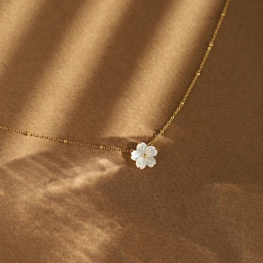 Minimalist Sakura Pendant Necklace