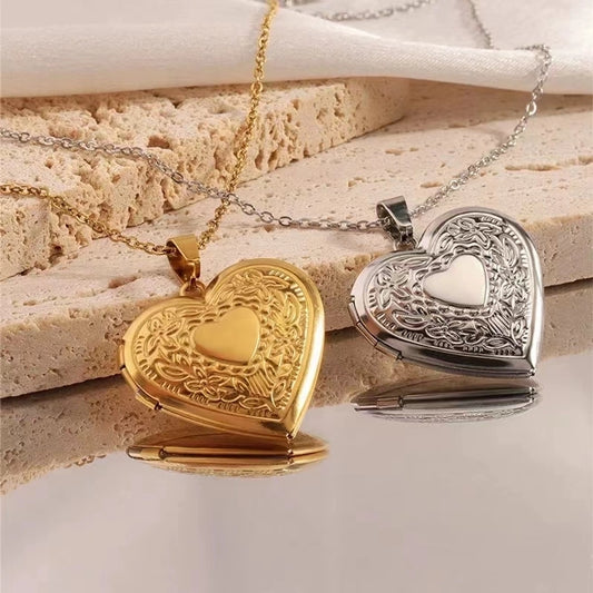 Giada Heart Locket Necklace