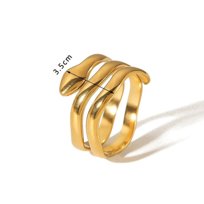 Golden Snake Open Rings