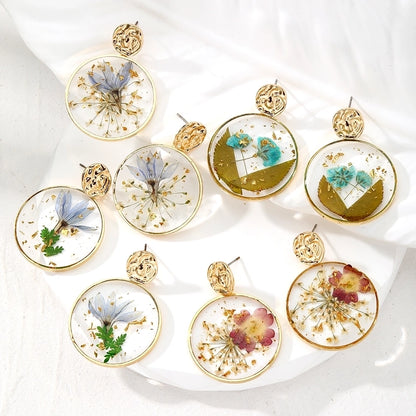 Garden Resin Floral Dangle Earrings