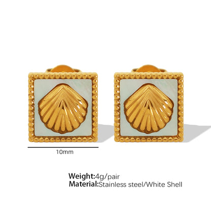 Vintage Ocean Inspired Stud Earrings