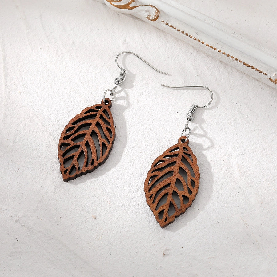 Boho Ethnic Wooden Dangle Earrings