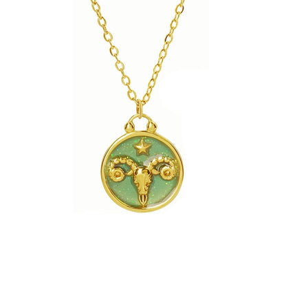 Fabiana Enamel Zodiac Pendant Necklace