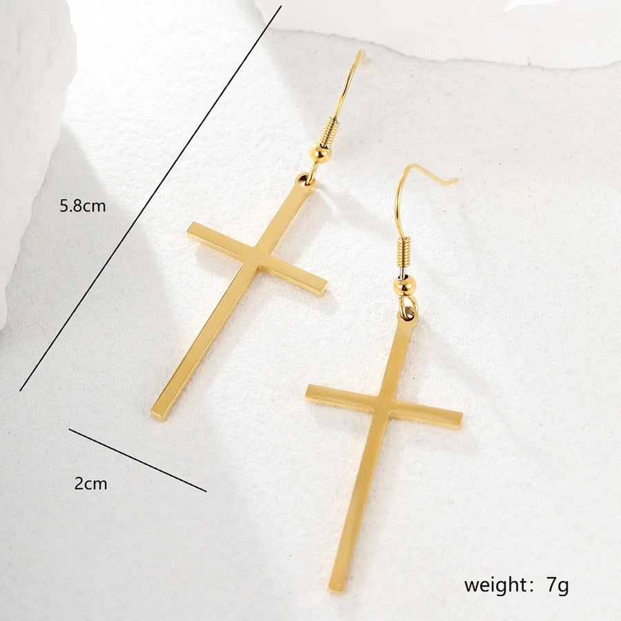 Classic Cross Hook Earrings