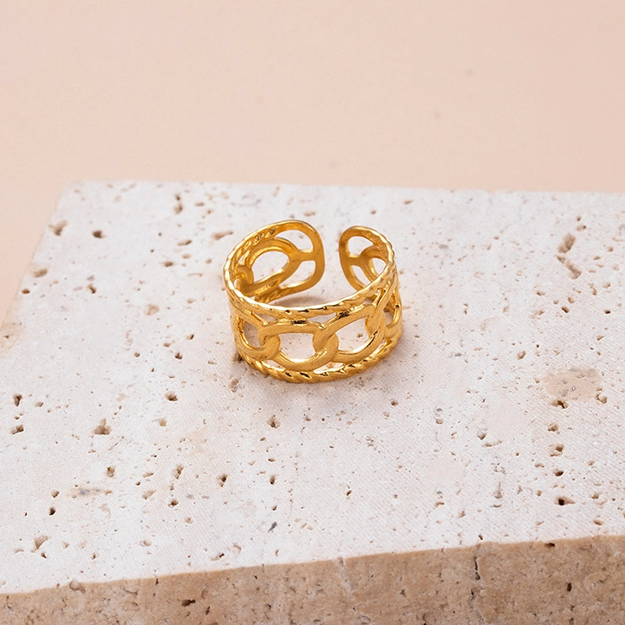 Retro Golden Open Rings