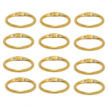 Minimalist Zodiac Sign Band Rings