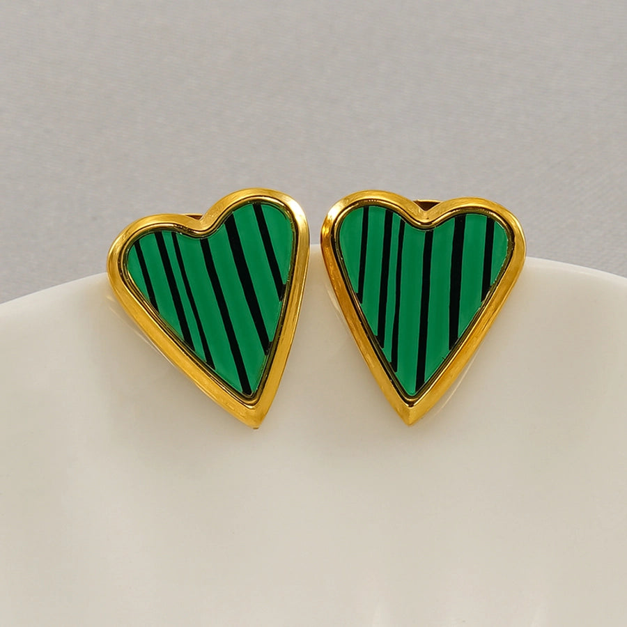 Eva Heart Stud Earrings