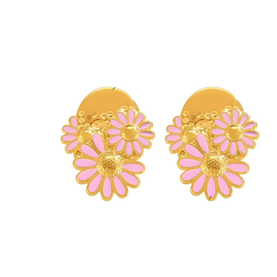 Chrysanthemum Statement Stud Earrings