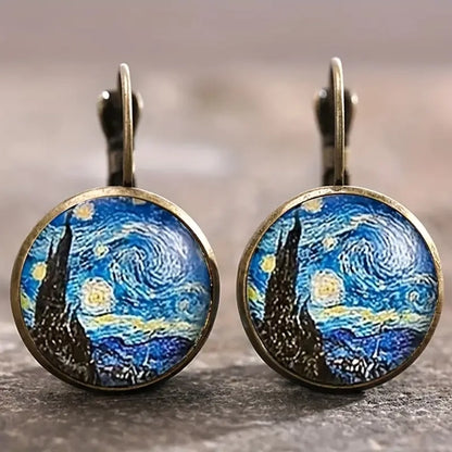 Van Gogh Starry Night Drop Earrings