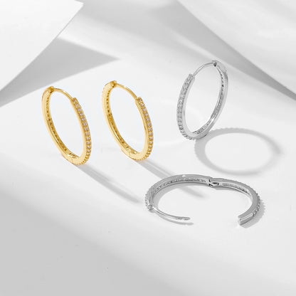 Dainty 925 Silver Hoop Earrings