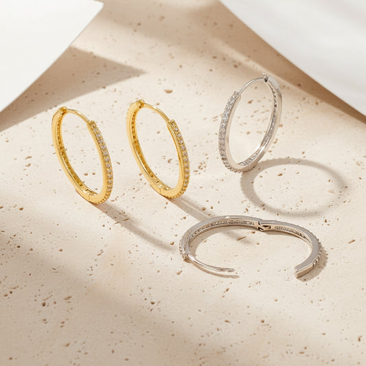 Dainty 925 Silver Hoop Earrings
