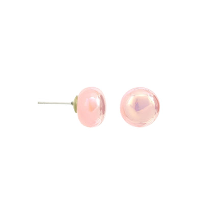 Pink Bubble Resin Stud Earrings