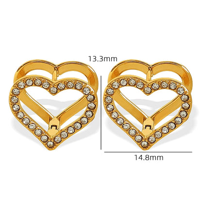 Retro Shine Hollow Hug Earrings