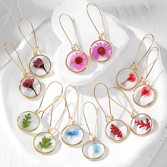 Minie Resin Floral Dangle Earrings