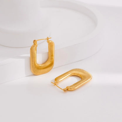 Textured Gold Hoop Earrings