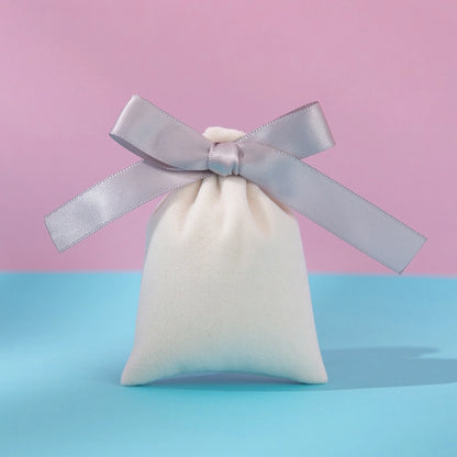 Plush Bow Jewelry Pouch