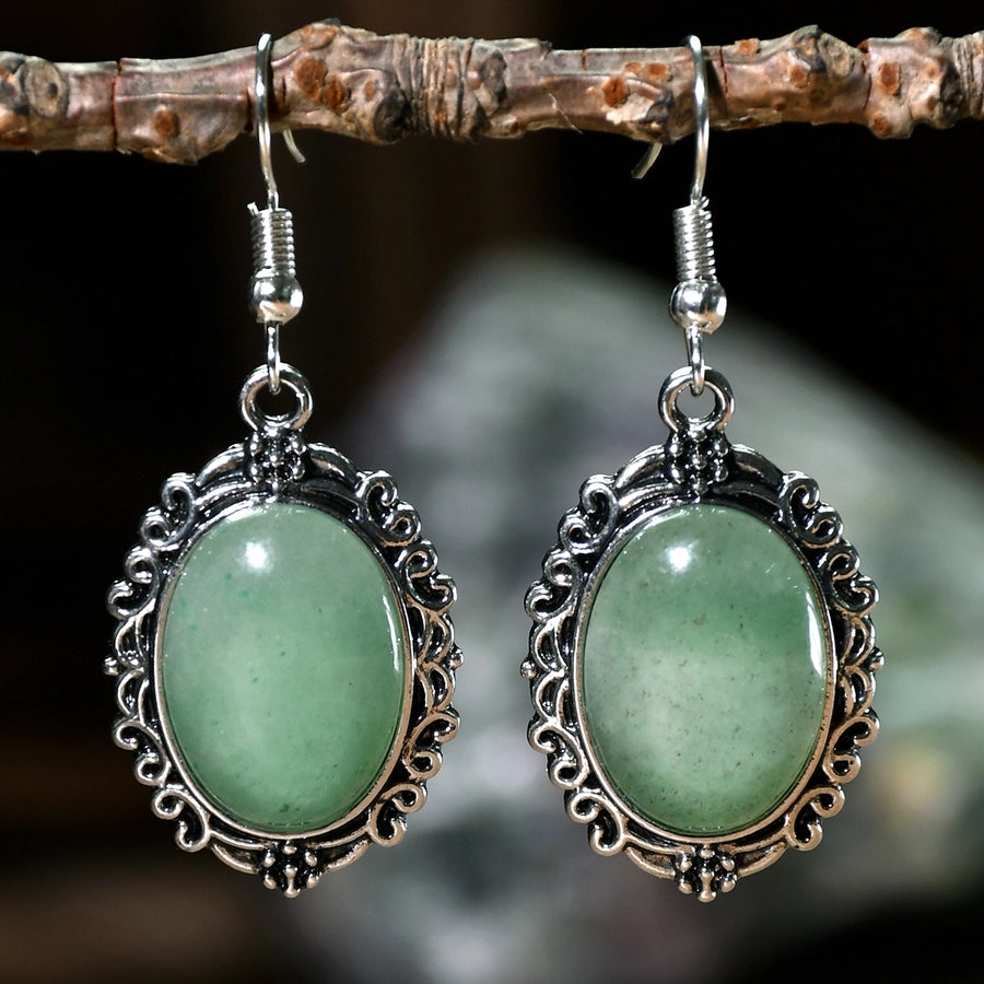 Vintage Gemstone Dangle Earrings