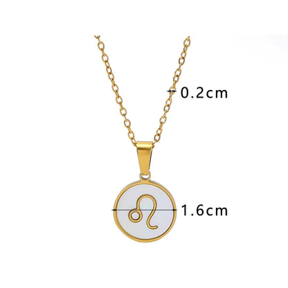 Dainty Shell Zodiac Pendant Necklace