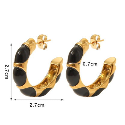 Young Love Statement Resin Hoop Earrings