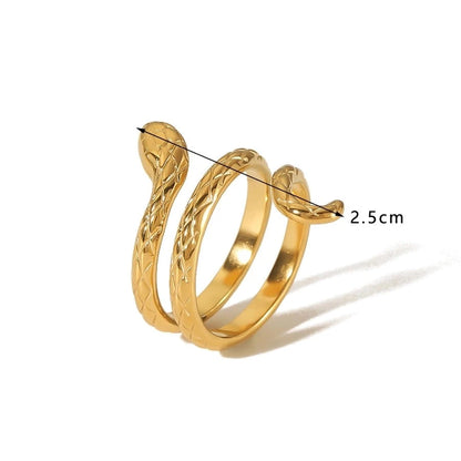 Golden Snake Open Rings