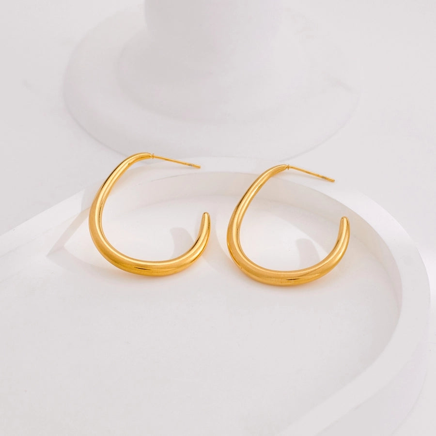 Geometric Gold Hoop Earrings