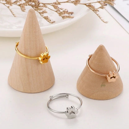 Minimalist Pet Paw Solitaire Ring