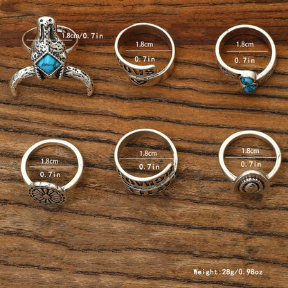 Hailey Western Open Rings Set of 6