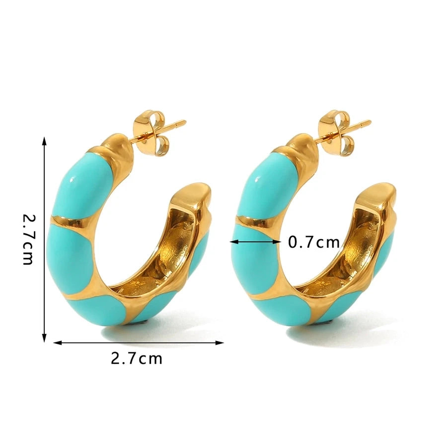 Young Love Statement Resin Hoop Earrings