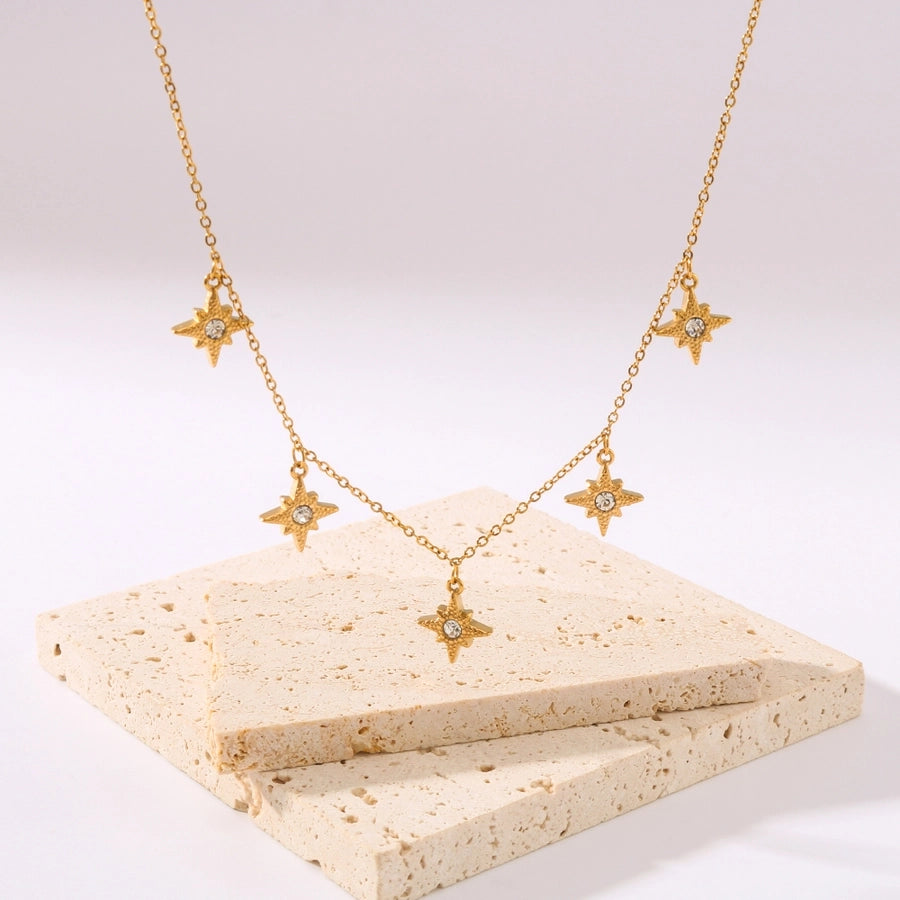 Guiding Star Dainty Charm Necklace