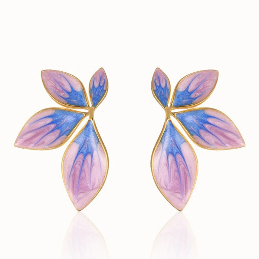 Fairy Flower Enamel Stud Earrings