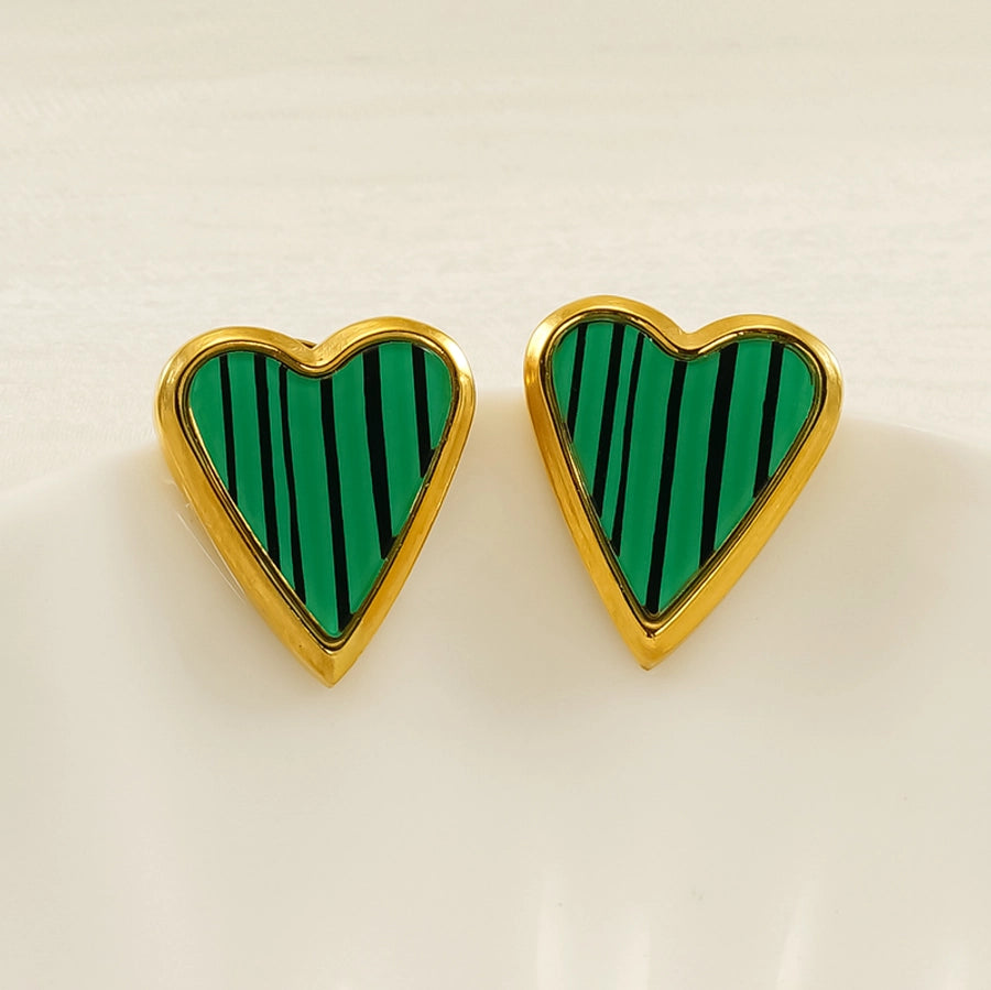 Eva Heart Stud Earrings