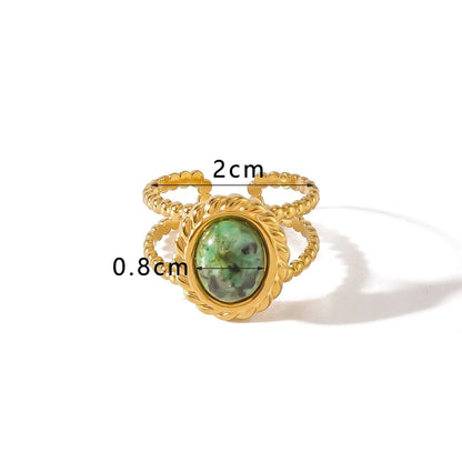 Valentina Vintage Gemstone Open Rings