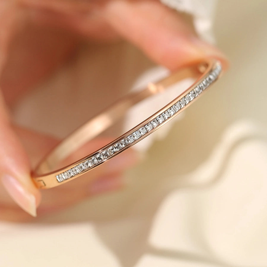 Minimalist Zircon Bangle Bracelets