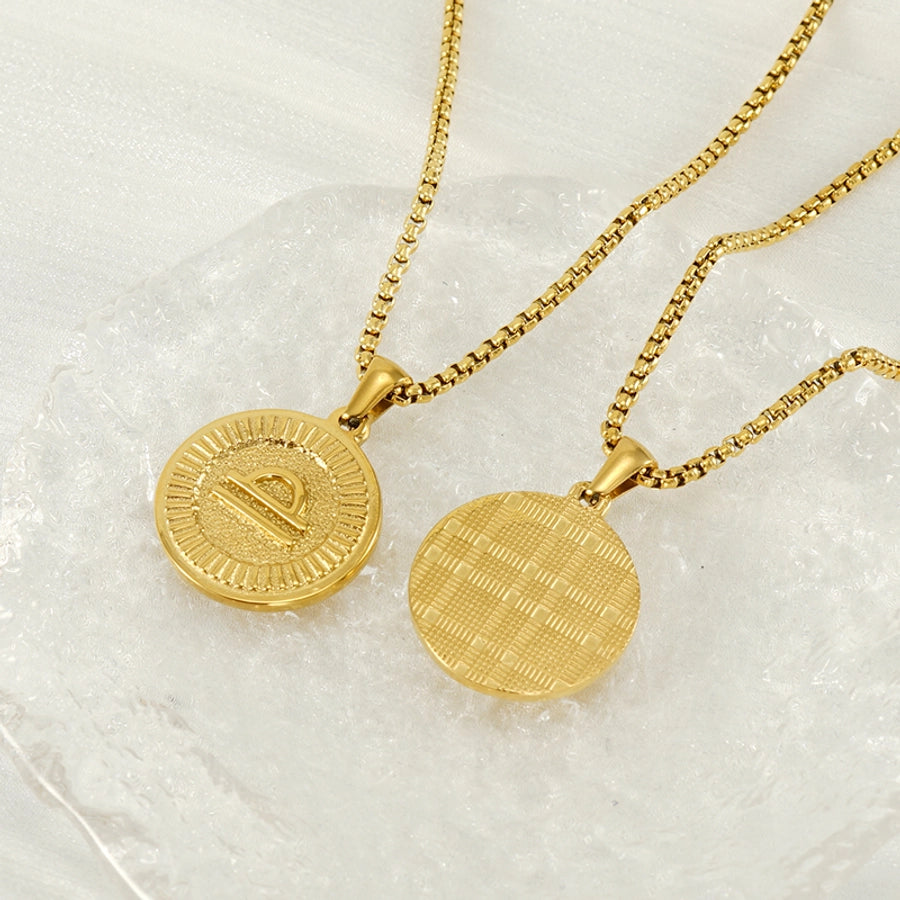 Coin Golden Zodiac Pendant Necklace