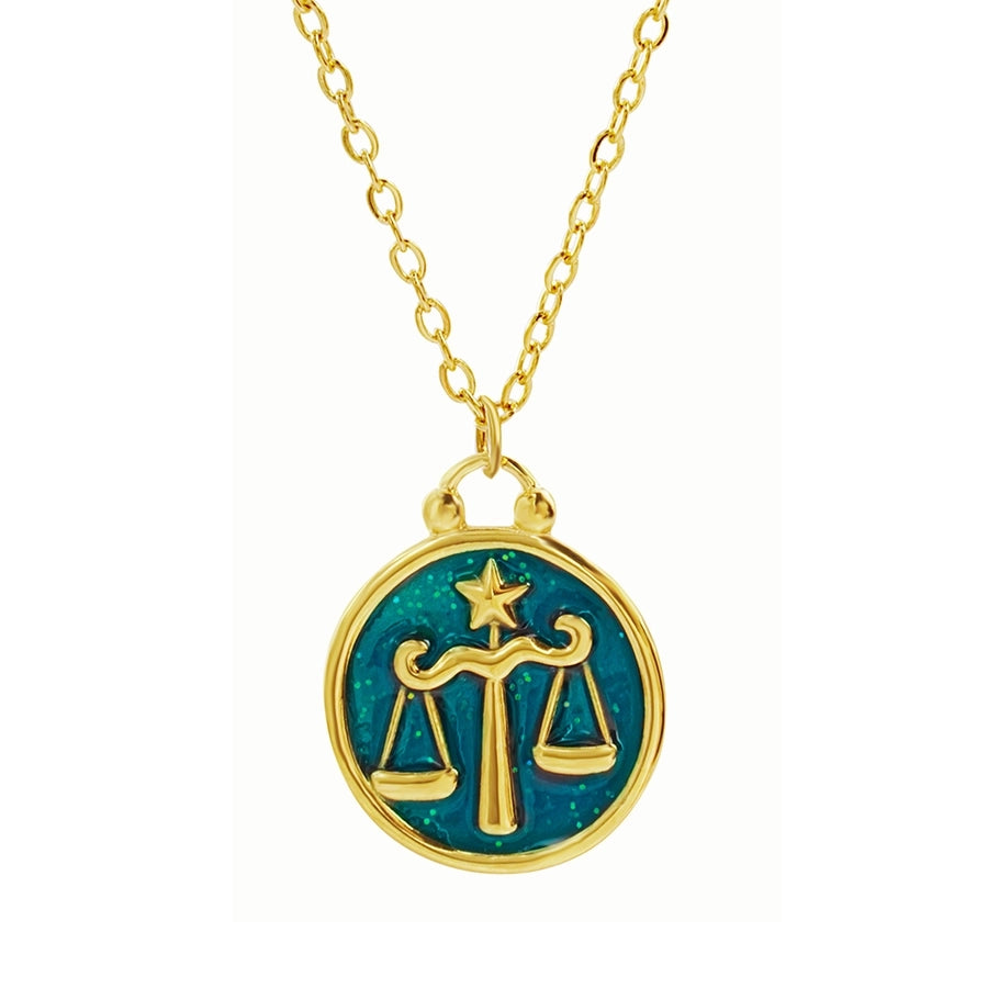 Fabiana Enamel Zodiac Pendant Necklace