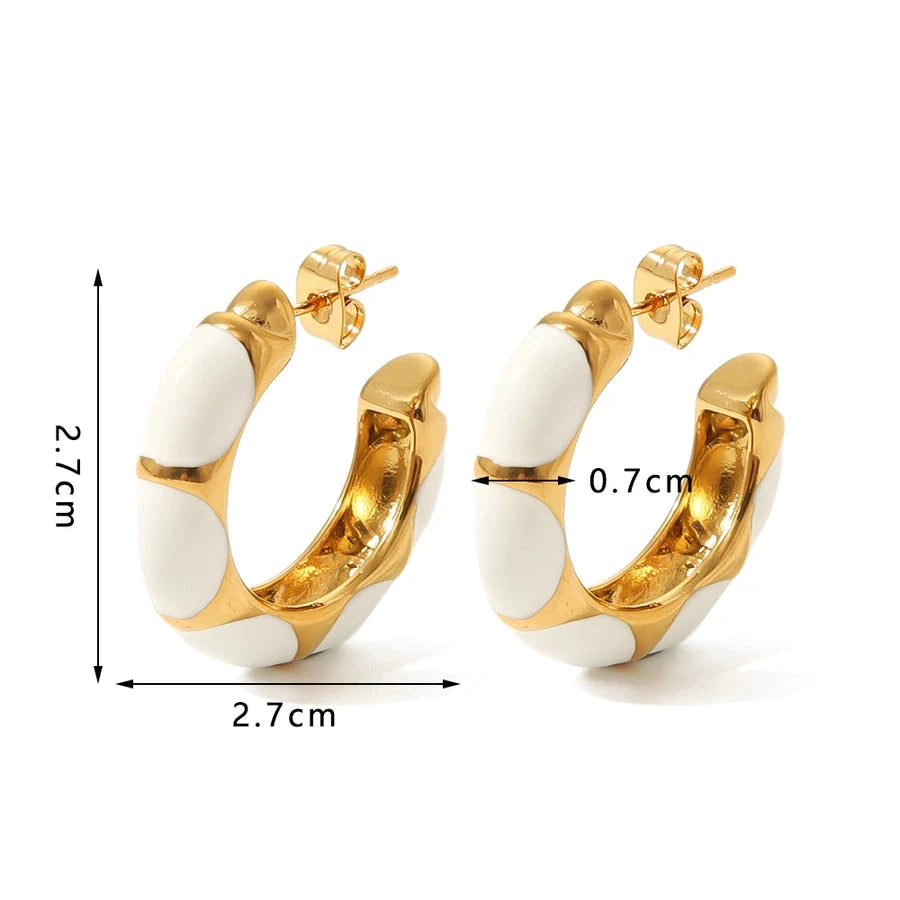 Young Love Statement Resin Hoop Earrings