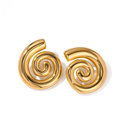 Serpentine Statement Stud Earrings