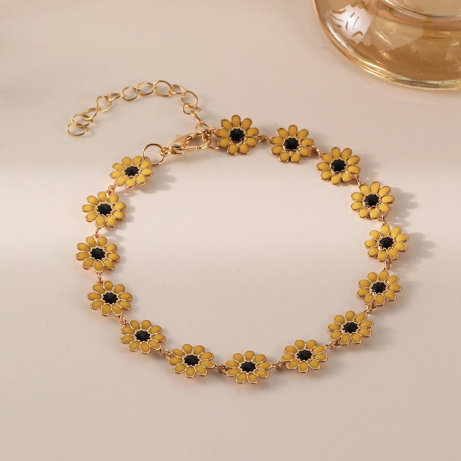 Dainty Daisy Enamel Bracelet