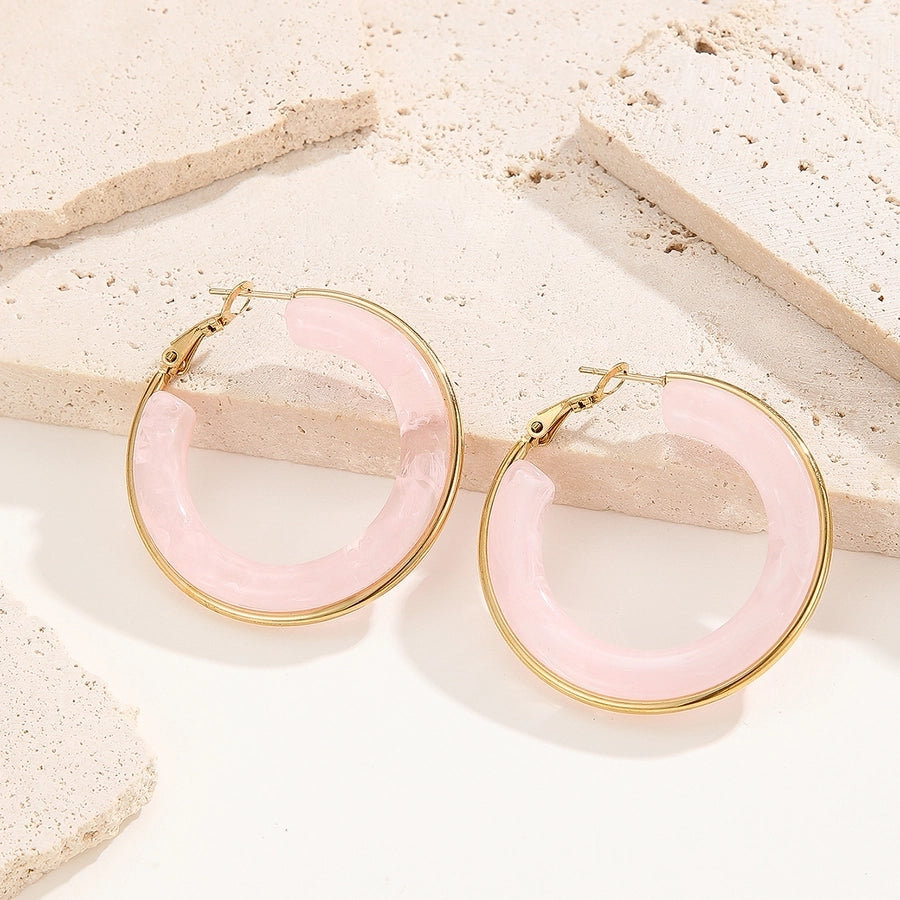 Mollie Smoke Resin Hoop Earrings