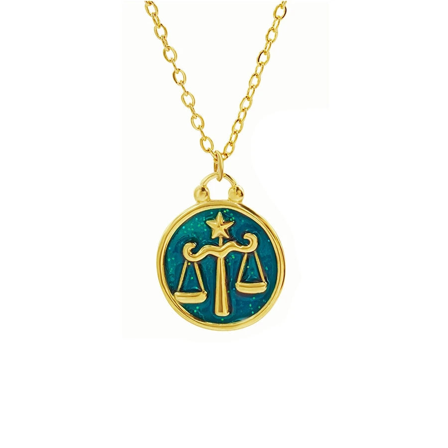 Fabiana Enamel Zodiac Pendant Necklace