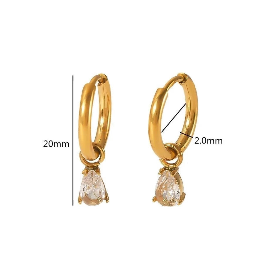 Ivy Crystal Charm Hoop Earrings