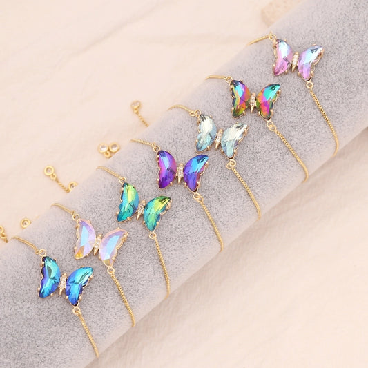 Butterfly Crystal Adjustable Bracelet