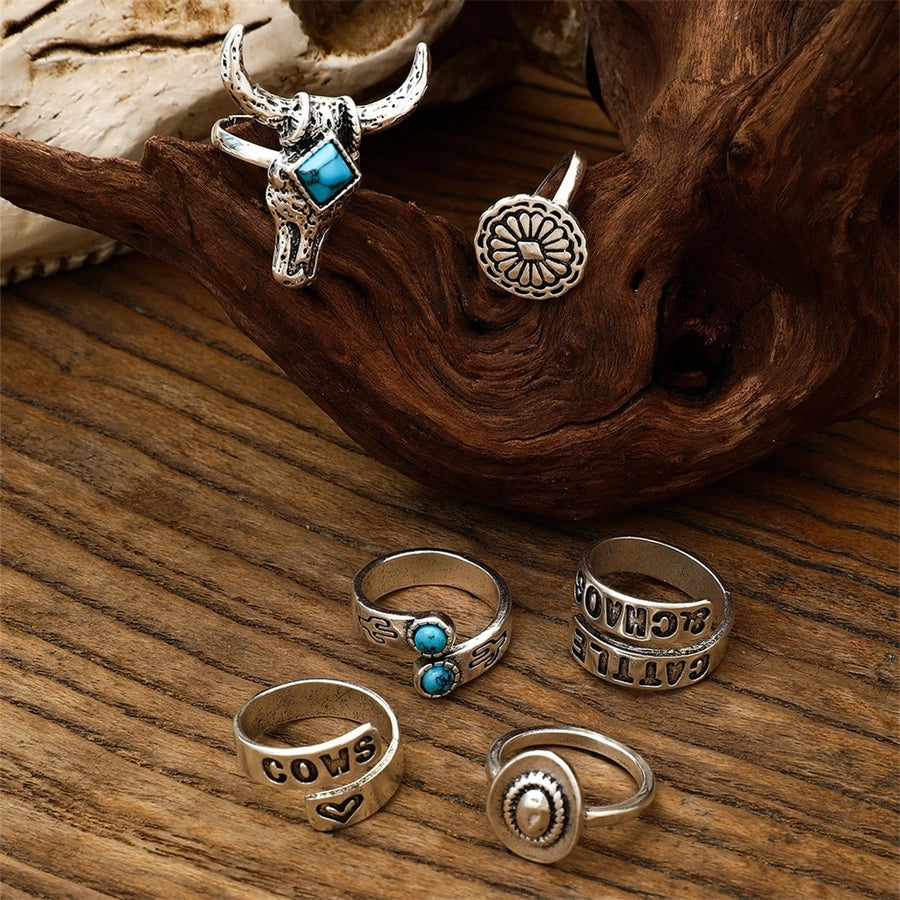 Hailey Western Open Rings Set of 6