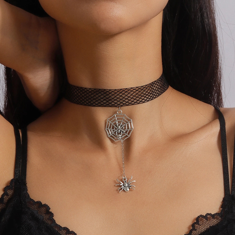 Gothic Spider Web Choker