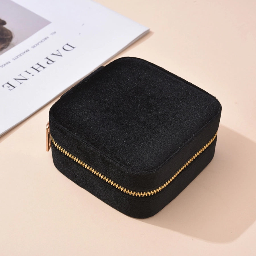 Velvet Square Travel Jewelry Boxes