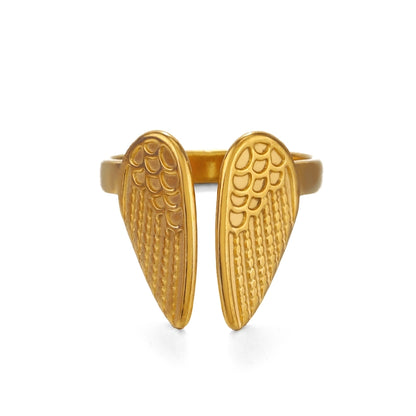 Dainty Angel Wings Open Ring