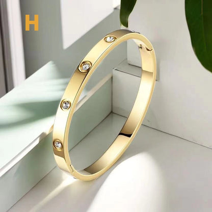 Minimalist Zircon Bangle Bracelets