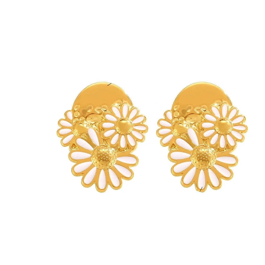 Chrysanthemum Statement Stud Earrings